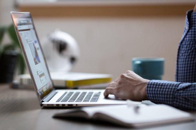 man working on his laptop