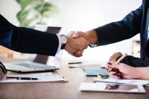 men shaking hands