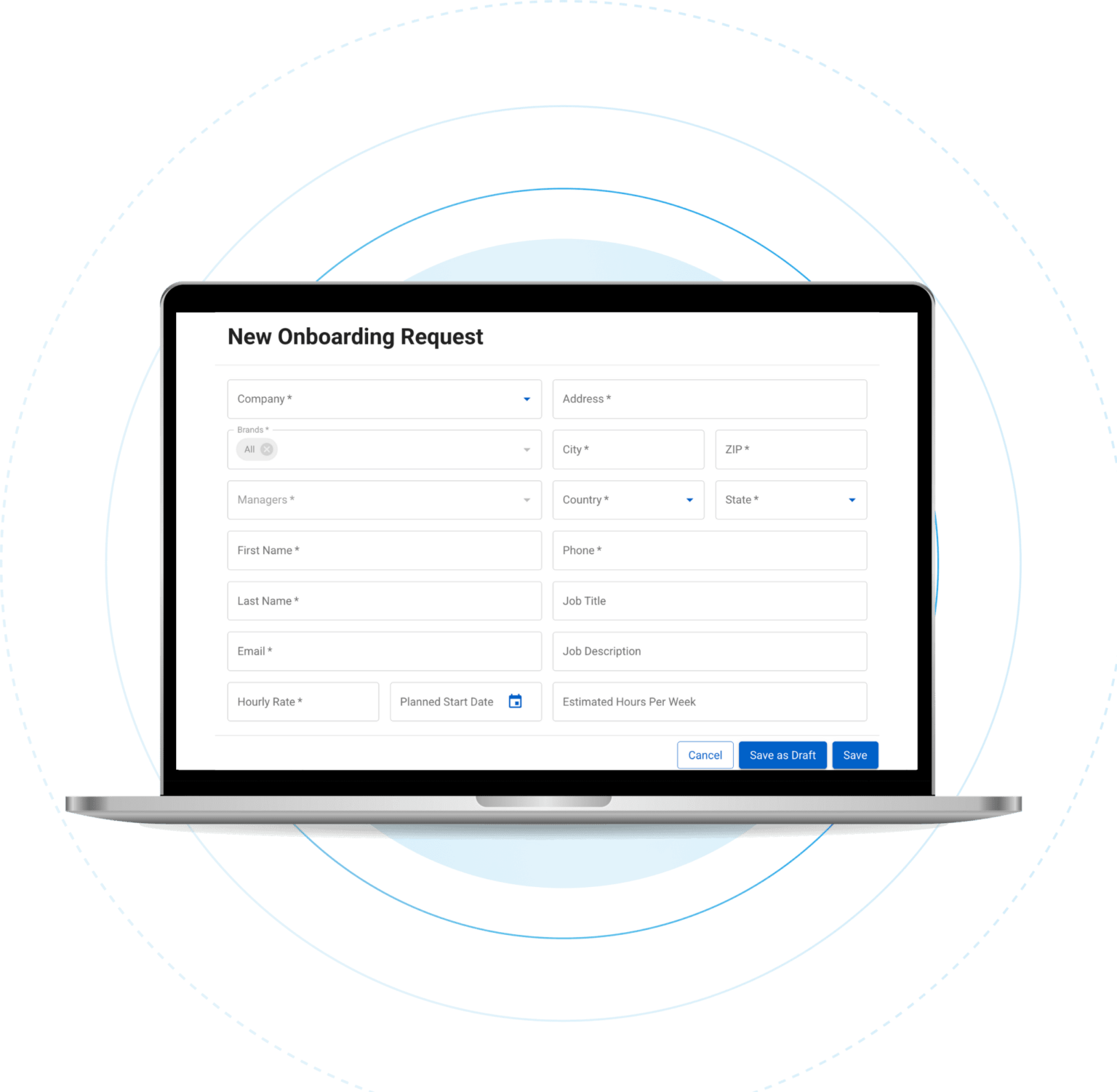 new onboarding request allwork