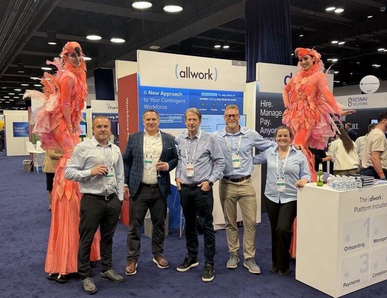 AllWork team on the show floor