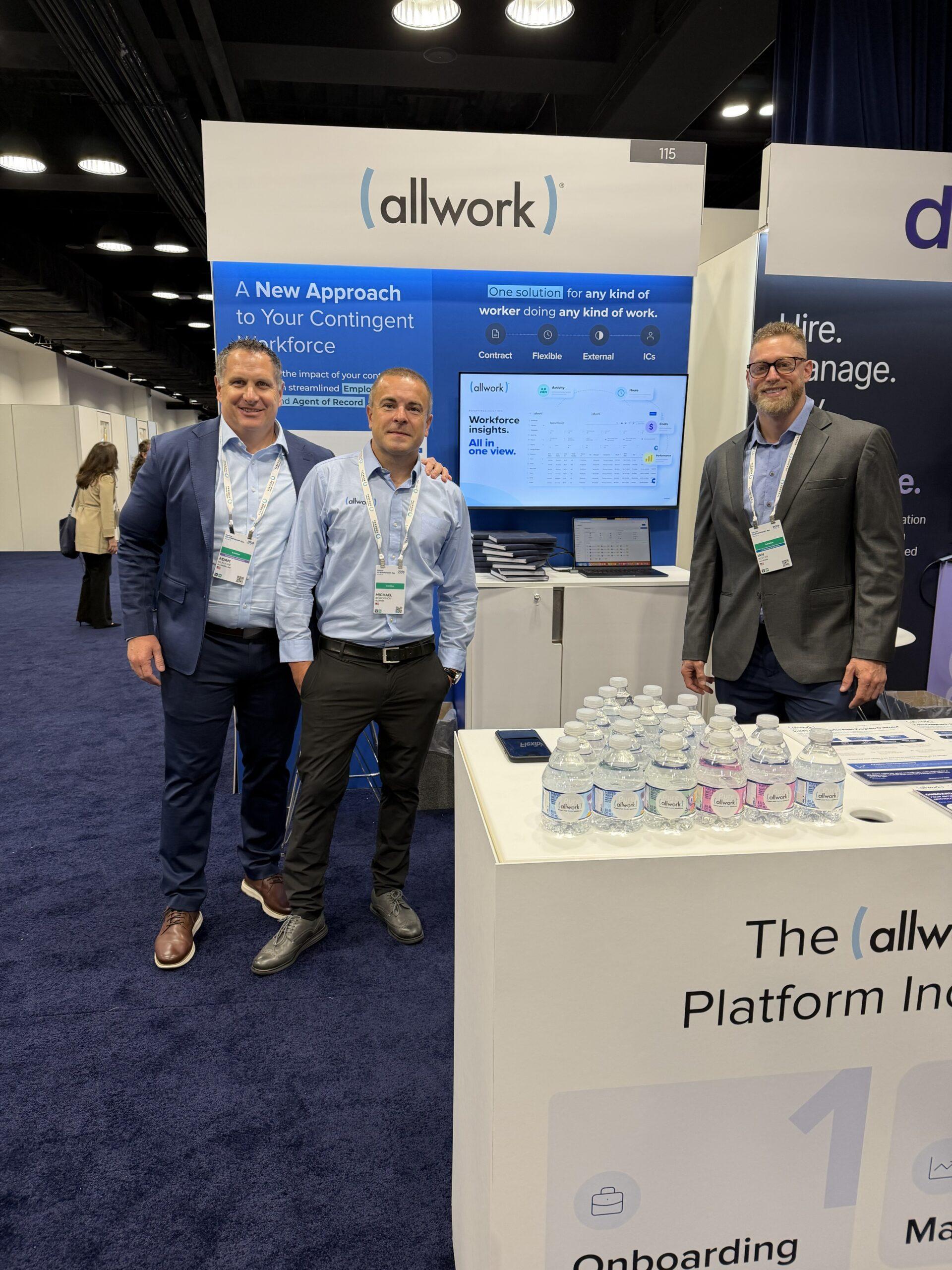 AllWork team at the booth